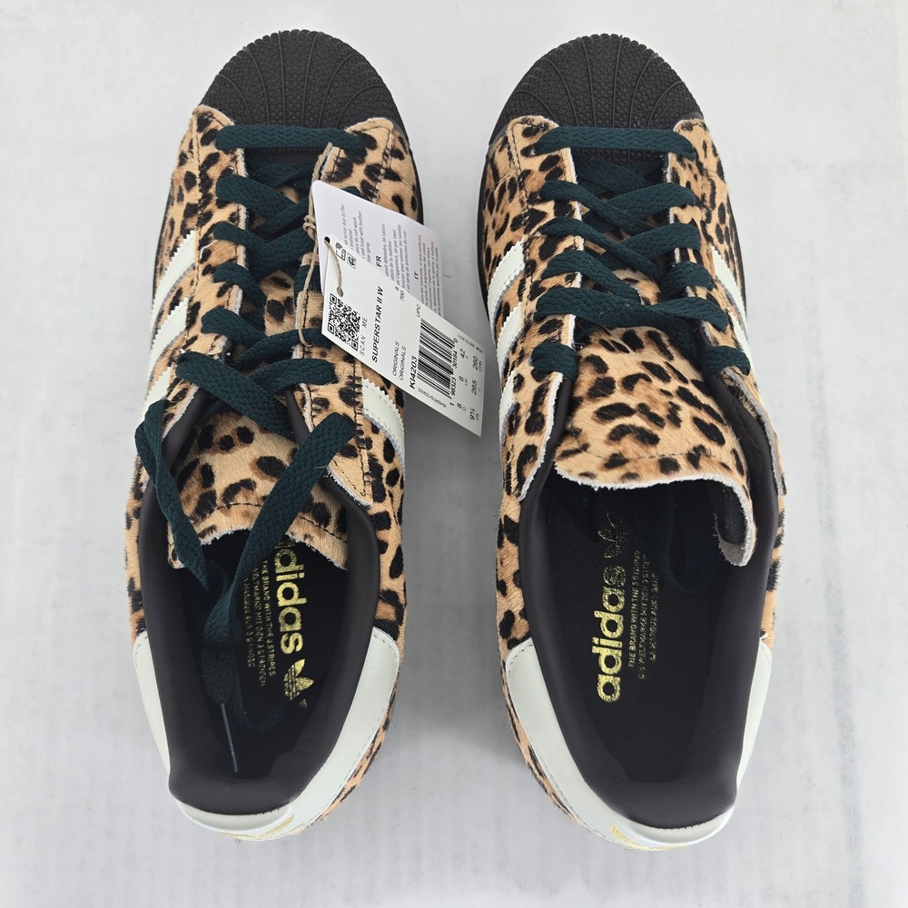 Adidas Superstar II W Leopard Pony Hair Sneakers KI4203 Womens 9.5 Brown Black - Picture 8 of 15